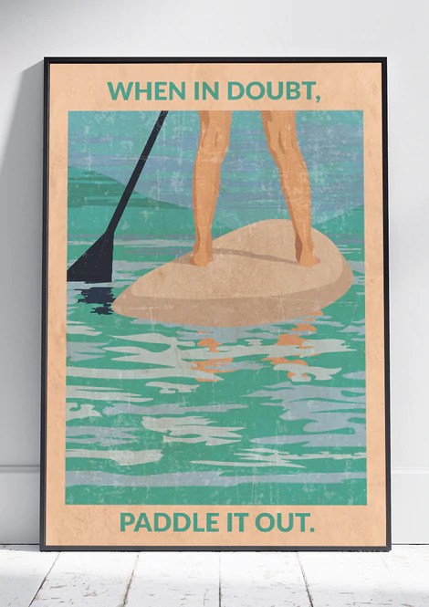 Indoor & Outdoor Wall Décor with Prints and Metal Plaques- The Comprehensive Guide 9 A3 paddle boarding vintage style poster printer
