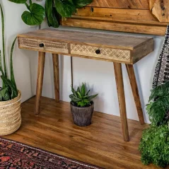 Acacia wood Console table