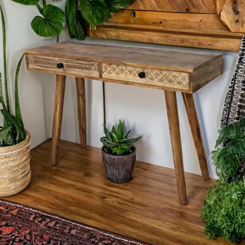 Acacia wood Console table