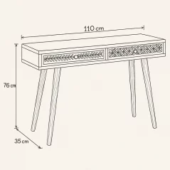 Acacia wood Console table schematics