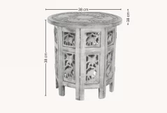 Mango Wood Side Table Schematics