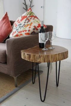 Acacia Wood Trunk Slice Table